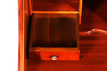 Magnifique secrétaire anglais, vitrine ancienne en acajou des années 1960, Royaume-Uni