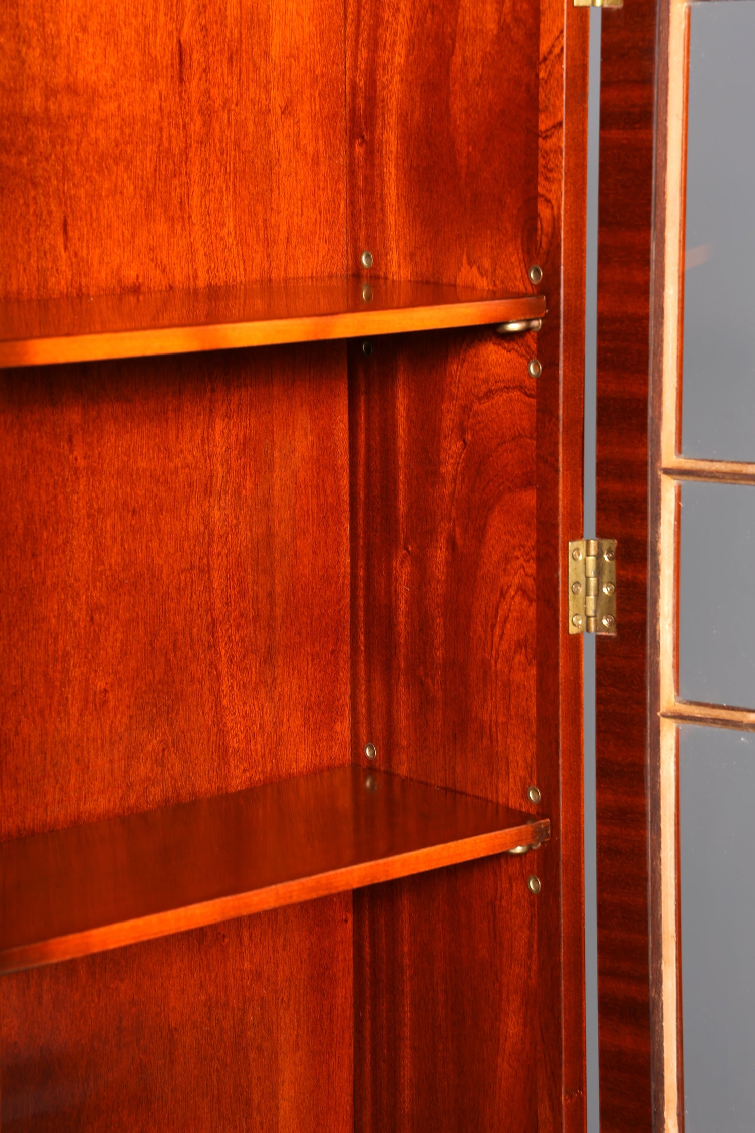 Magnifique secrétaire anglais, vitrine ancienne en acajou des années 1960, Royaume-Uni