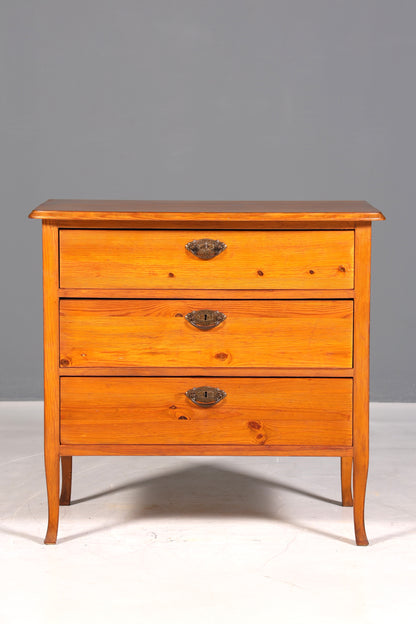 Magnifique commode ancienne Art Nouveau en bois tendre, buffet de style campagnard