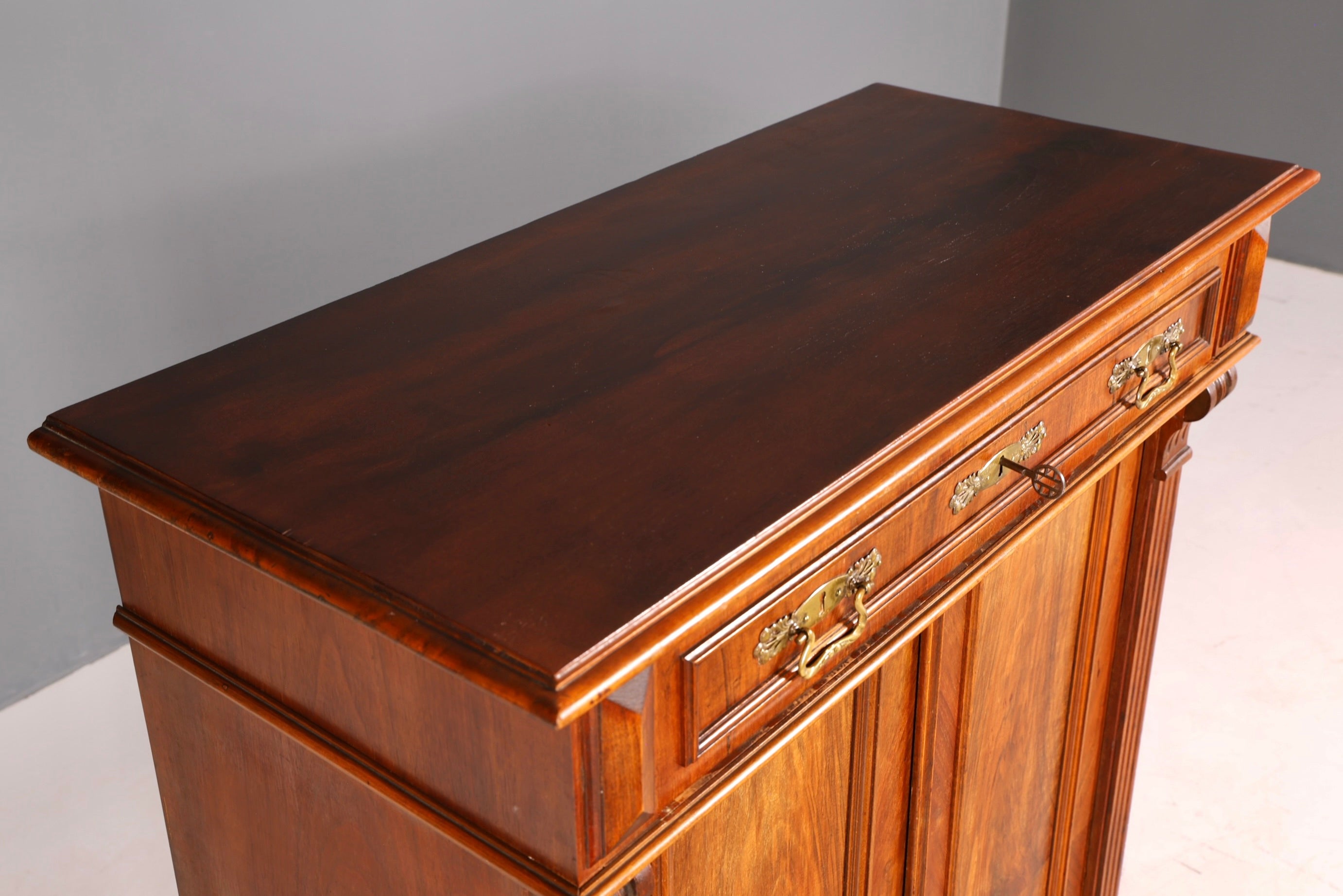 G124 Finish Traumhaftes Gründerzeit Vertiko Jugendstil Schrank Antik Highboard Kommode