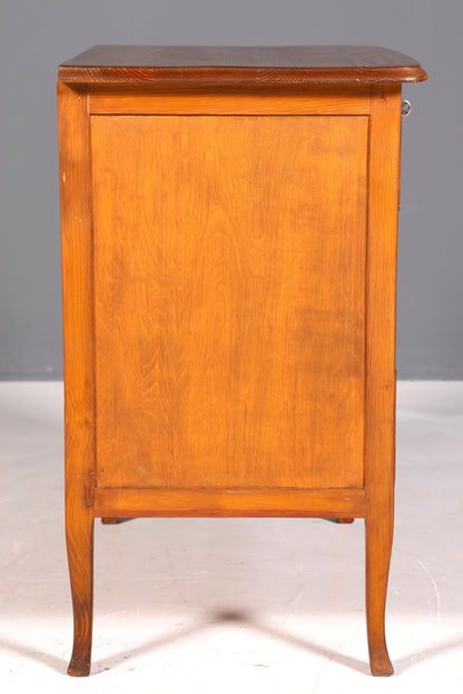 Magnifique commode ancienne Art Nouveau en bois tendre, buffet de style campagnard