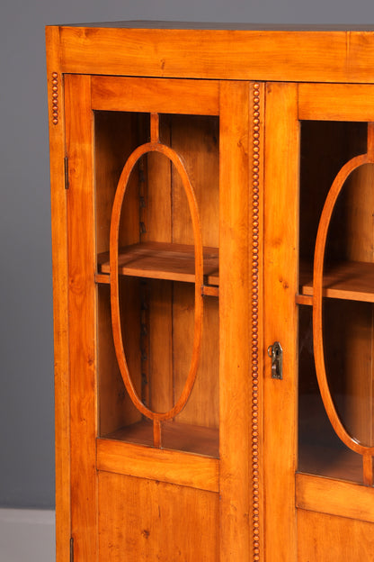 Traumhafte Jugendstil Vitrine Eiche Bücherschrank Glasvitrine Geschirrschrank Schrank