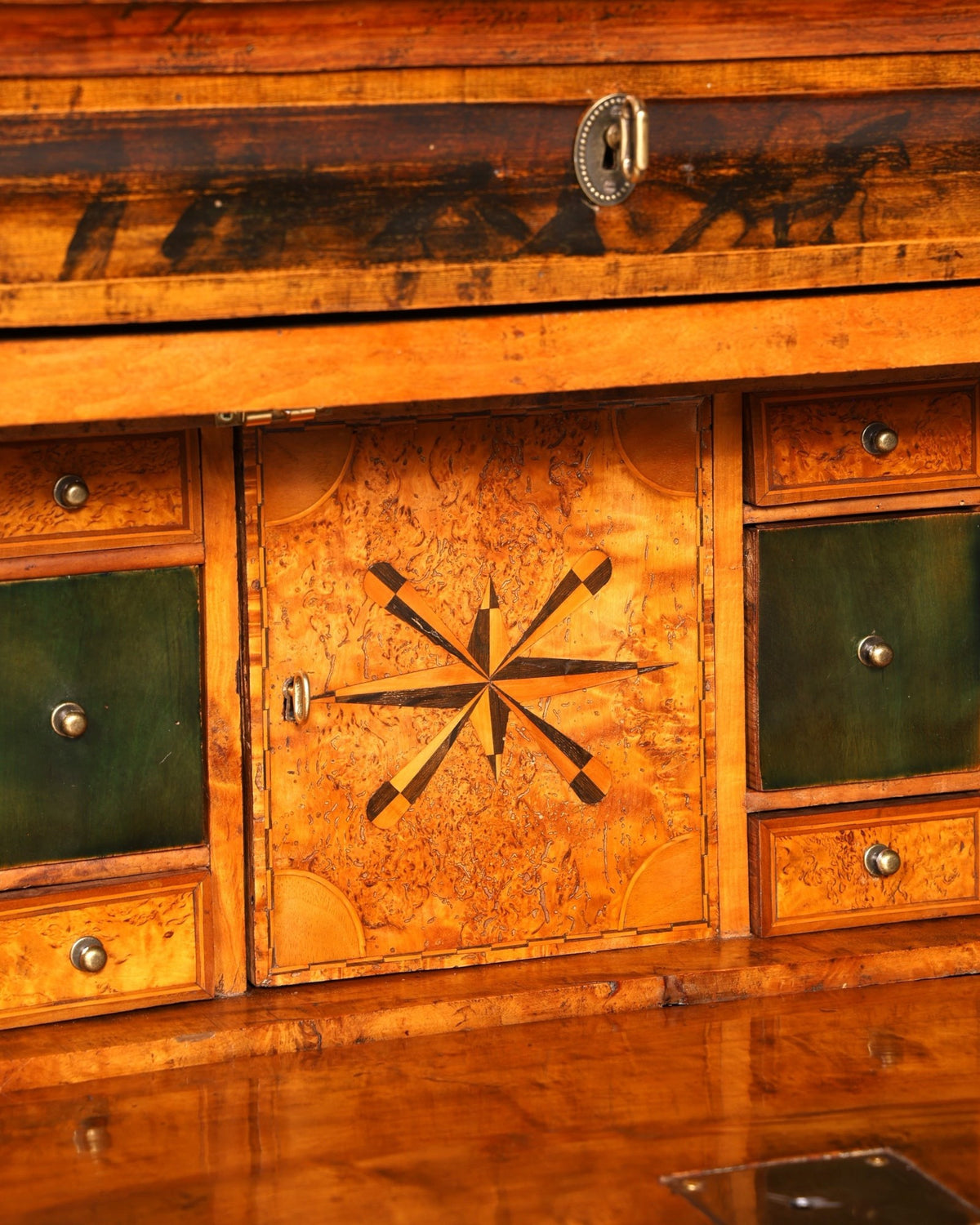 G794 Finish Wunderschöner Original Biedermeier Sekretär um 1860 Englisch Kommode Antik Bürokommode (Kopie)