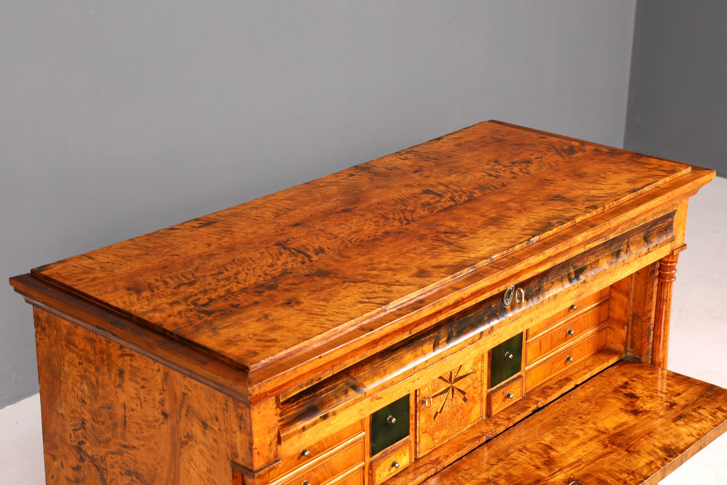 G794 Finish Wunderschöner Original Biedermeier Sekretär um 1860 Englisch Kommode Antik Bürokommode (Kopie)