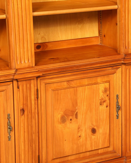 Impressionnante bibliothèque Ethan Allen XXL de style ancien en pin Legacy