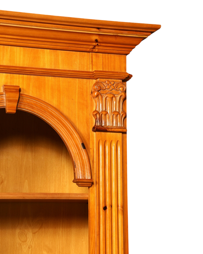 Hauptstadt Möblerei Ethan Allen XXL Bücherregal aus Kiefernholz im Antik Stil mit geschnitzten Details