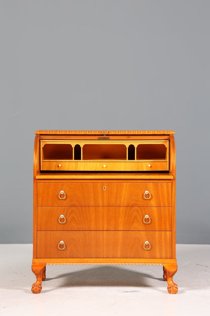 Traumhafter Rollladen Sekretär um 1930 Büro Kommode echt Holz Barock Stil Schreibtisch Bürokommode