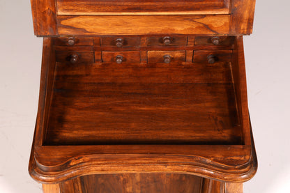 Magnifique bureau Davenport anglais, secrétaire, commode à écrire de style victorien, commode ancienne vintage