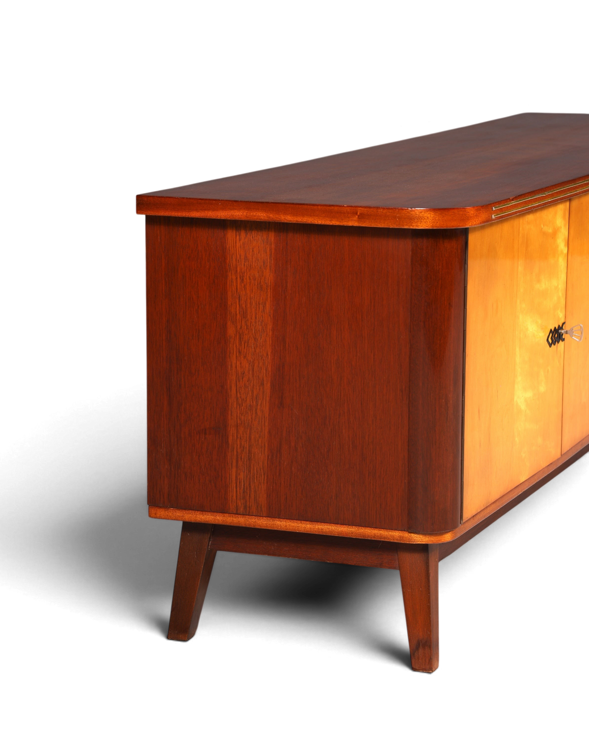 G135 Finish Schlichtes Mid Century Sideboard Vintage TV Kommode 60s Schrank Longboard Retro Lowboard