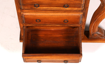 Magnifique bureau Davenport anglais, secrétaire, commode à écrire de style victorien, commode ancienne vintage
