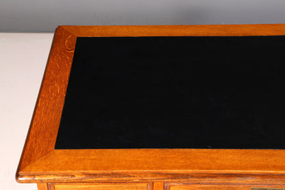 Magnifique bureau de style Bauhaus et Art déco, table de bureau en chêne antique vintage
