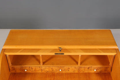 Stilvoller Mid Century Rollladen Sekretär Danish Design echt Holz Rollladen Kommode