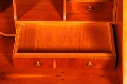 Bureau secrétaire anglais élégant, bureau de bureau, bois d&