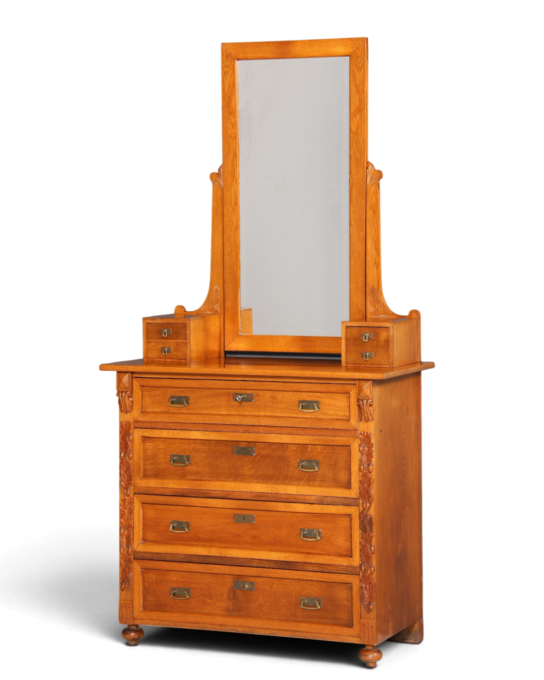 Traumhafte Jugendstil Kommode Antik Sideboard mit Spiegel Flurkommode Frisierkommode