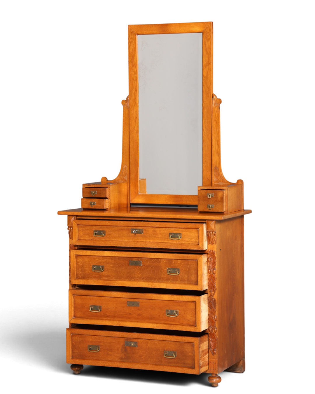 Traumhafte Jugendstil Kommode Antik Sideboard mit Spiegel Flurkommode Frisierkommode
