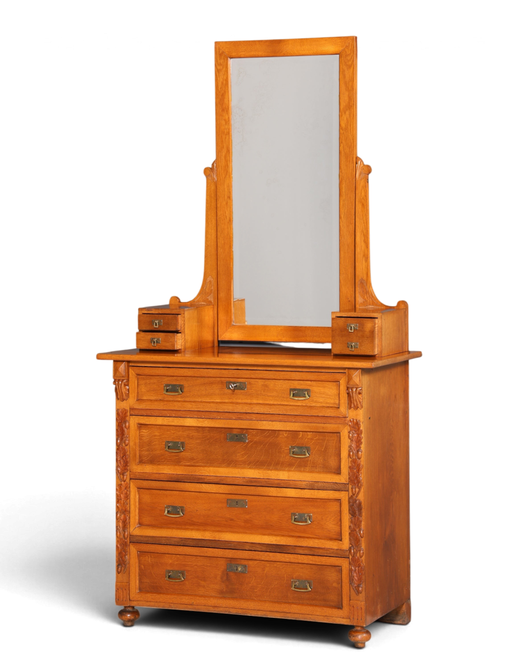 Traumhafte Jugendstil Kommode Antik Sideboard mit Spiegel Flurkommode Frisierkommode