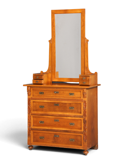 Traumhafte Jugendstil Kommode Antik Sideboard mit Spiegel Flurkommode Frisierkommode