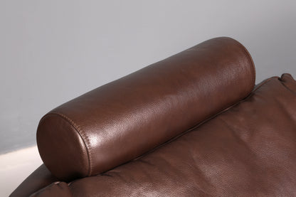 Wunderschönes Stressless E200 Ecksofa Echtleder Braun Sofa mit Récamière Hocker Ledersofa Couch Vintage