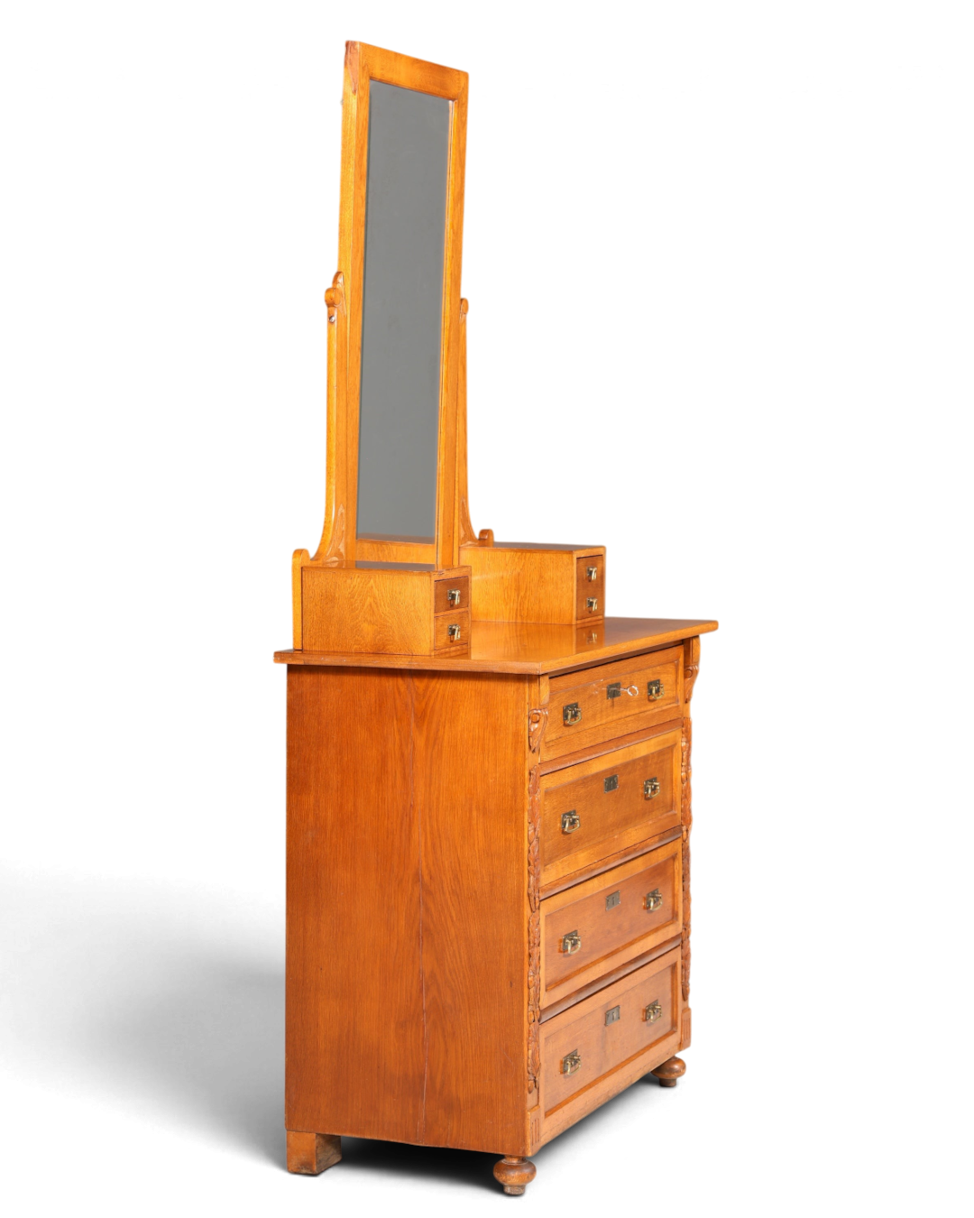 Traumhafte Jugendstil Kommode Antik Sideboard mit Spiegel Flurkommode Frisierkommode