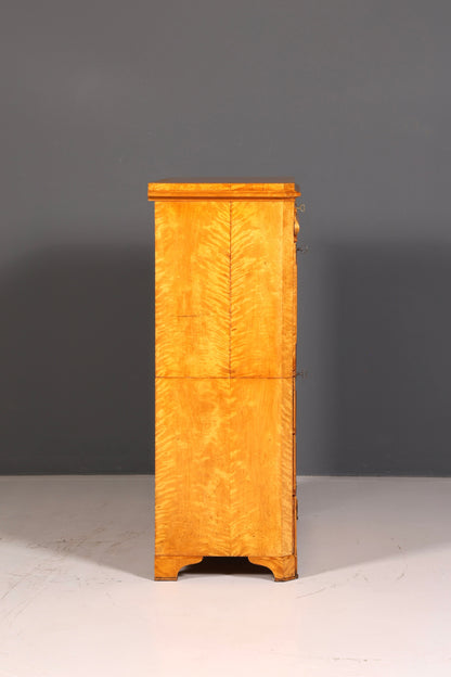 Impressionnant secrétaire Biedermeier, chiffonnier, commode antique, meuble de bureau, commode à écrire, bahut haut.