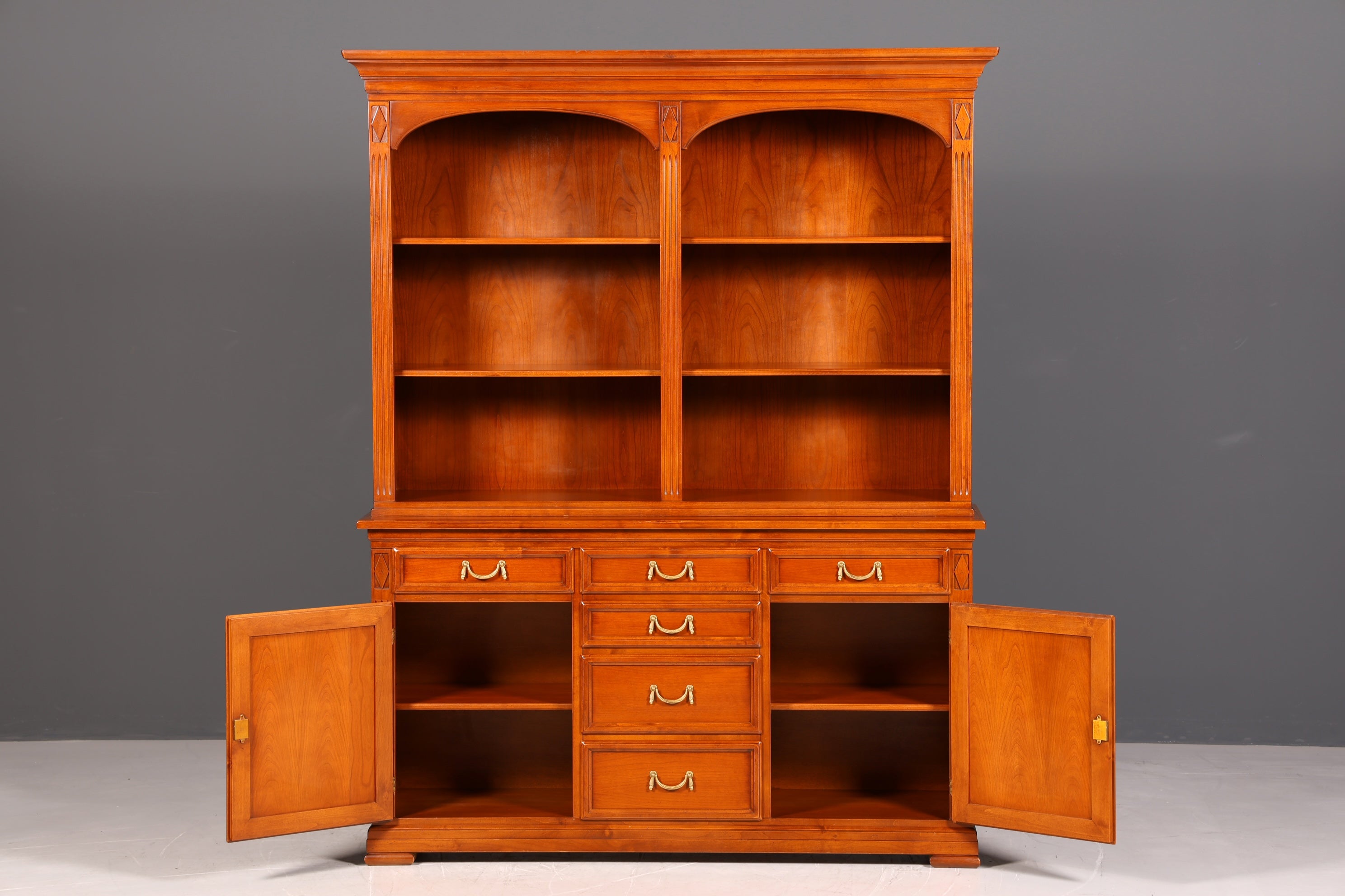 G144 Finish cm SELVA Wunderschönes Englisches Bücherregal Eibe Antik Regal Bookshelf Buchablage 60s