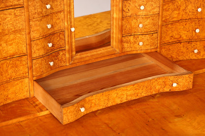 Impressionnant secrétaire Biedermeier, chiffonnier, commode antique, meuble de bureau, commode à écrire, bahut haut.