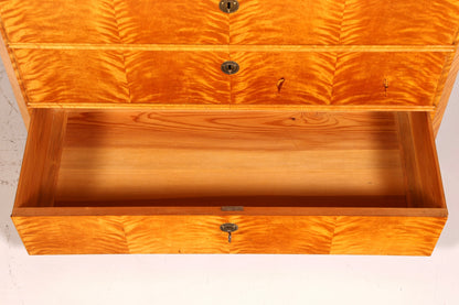 Impressionnant secrétaire Biedermeier, chiffonnier, commode antique, meuble de bureau, commode à écrire, bahut haut.