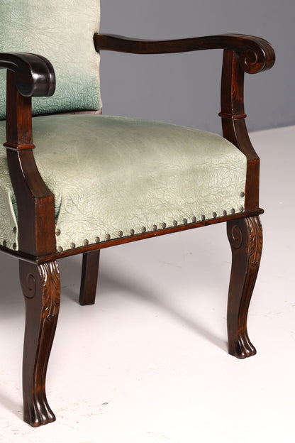 Magnifique fauteuil néo-Renaissance de l’époque Gründerzeit, fauteuil à accoudoirs pour bureau, antique, vers 1910