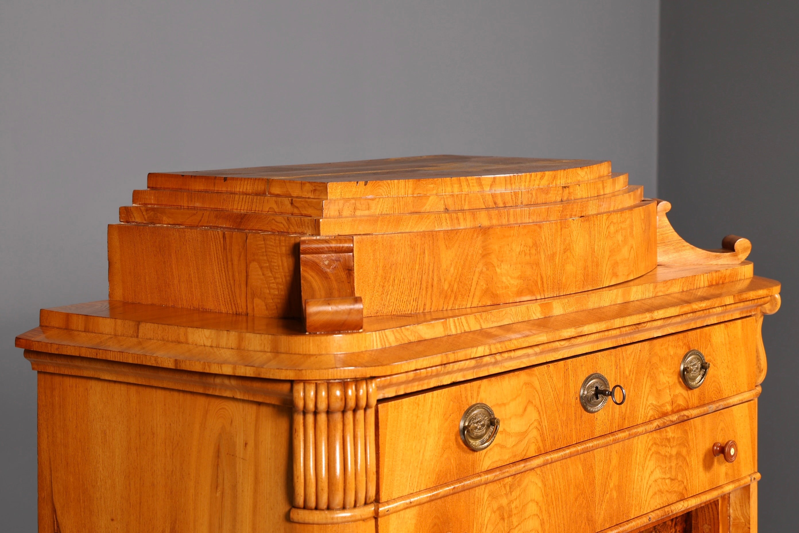 Wunderschöner Biedermeier Sekretär Schreibsekretär Vertiko Lousi Philippe Schreibtisch Massivholz