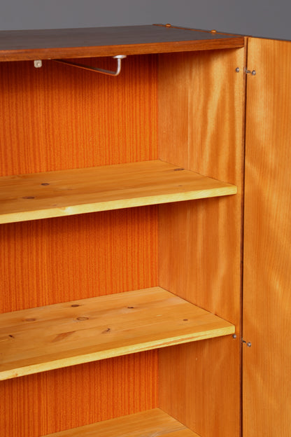 Magnifique armoire vestiaire Mid-Century vintage, armoire rétro, armoire à linge, meuble d’entrée des années 60 en bois