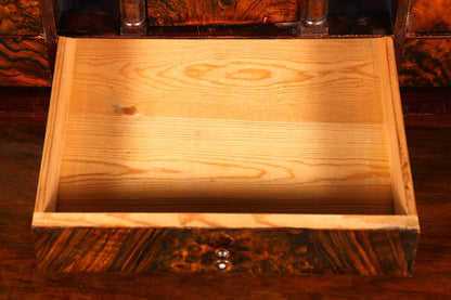 Secrétaire Gründerzeit onirique, commode haute Vertiko, meuble secrétaire Louis Philippe, vers 1880