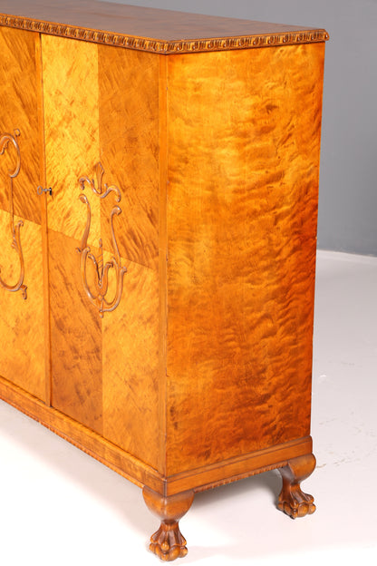 Stilvoller Original Art Deco Schrank Sideboard Highboard Kommode um 1930 Antik Massivholz