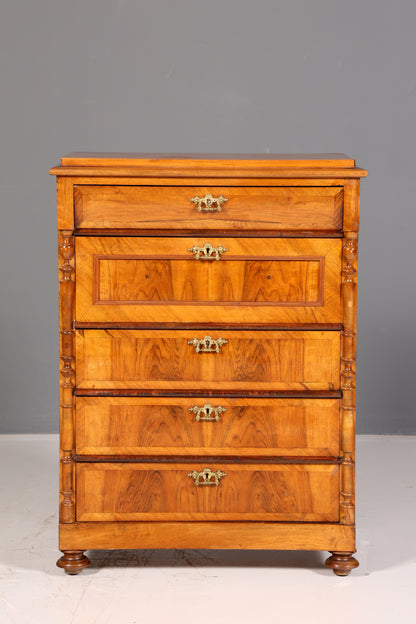 Magnifique commode Gründerzeit de style Art nouveau, meuble vertical à tiroirs, commode à linge, antique en bois massif