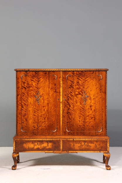 Traumhafter Chippendale Schrank Barock Stil Vertiko Highboard Antik 50s 60s Kommode