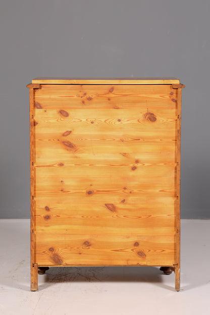Magnifique commode Gründerzeit de style Art nouveau, meuble vertical à tiroirs, commode à linge, antique en bois massif