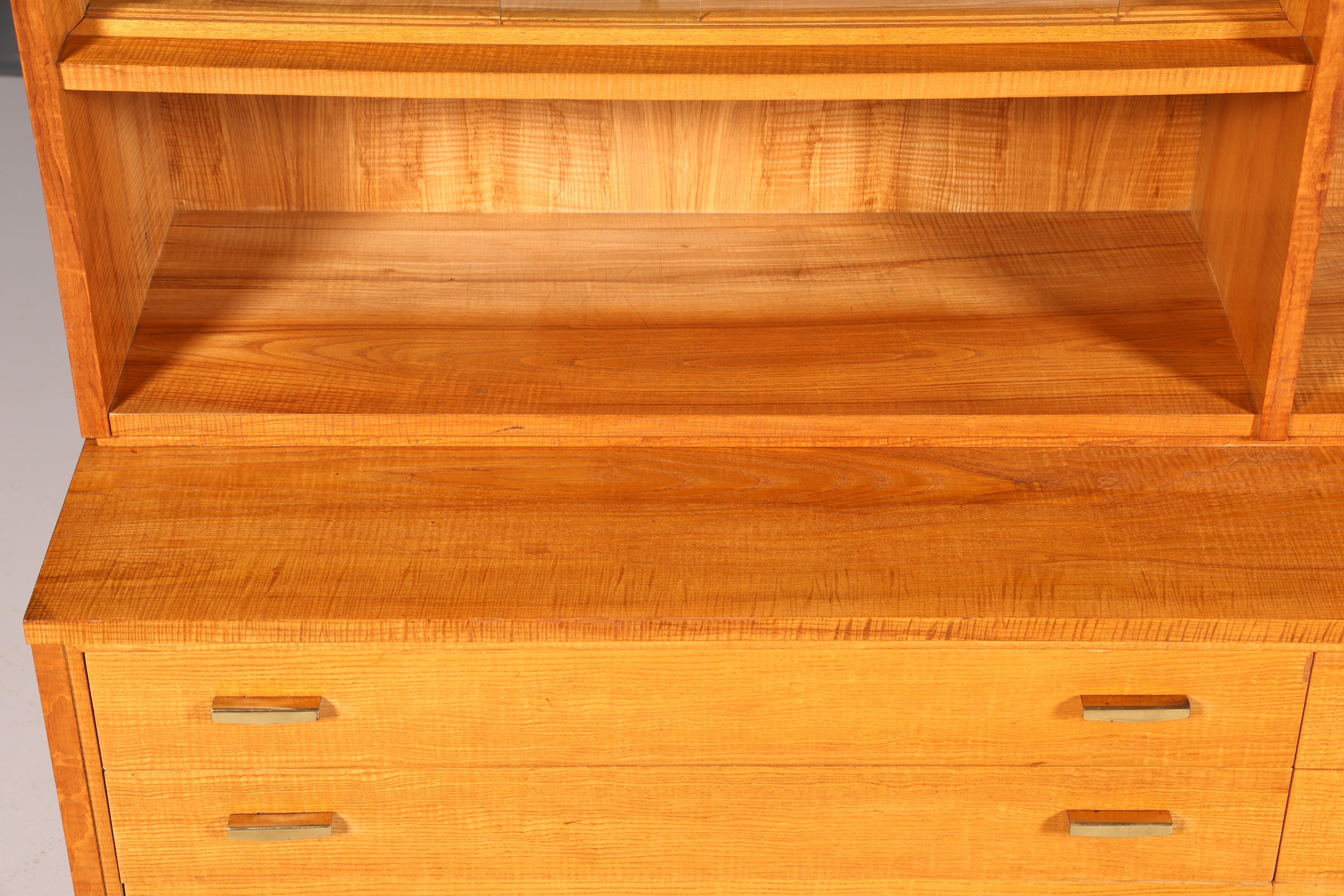 Magnifique bibliothèque XXL style milieu du siècle, étagère vintage en bois