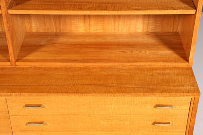 Magnifique bibliothèque XXL style milieu du siècle, étagère vintage en bois