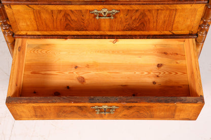 Magnifique commode Gründerzeit de style Art nouveau, meuble vertical à tiroirs, commode à linge, antique en bois massif