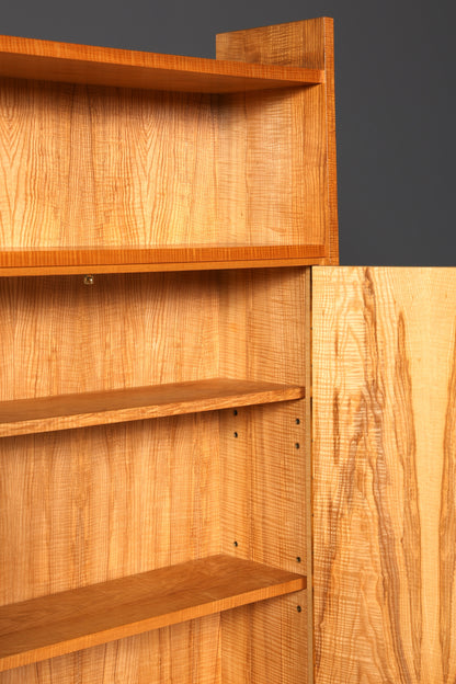 Magnifique meuble XXL style années 50, bibliothèque vintage, présentoir de bibliothèque, étagère en bois