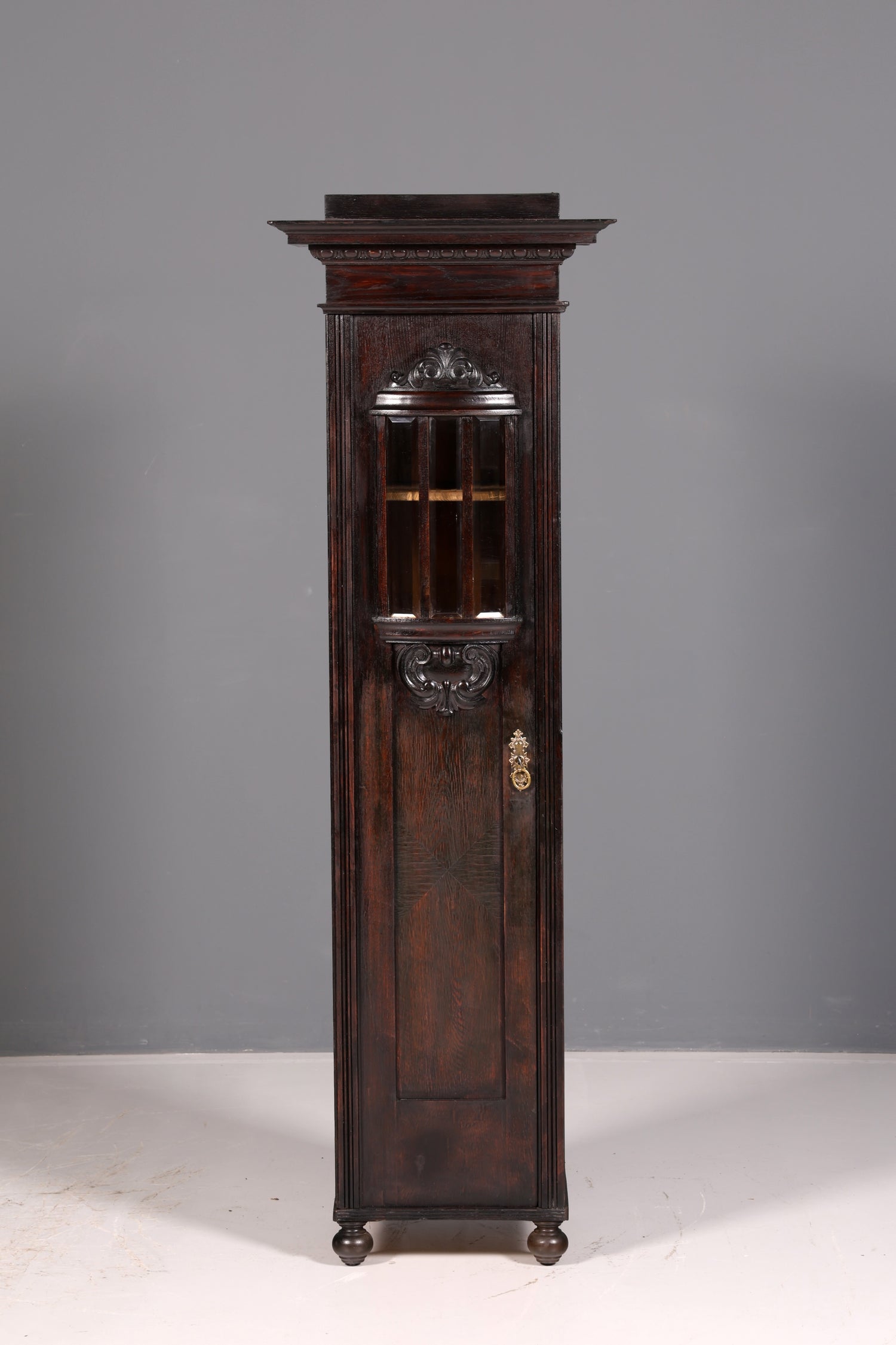 Magnifique vitrine Art nouveau, bibliothèque ancienne, vaisselier, vitrine en verre, armoire ancienne, 1 sur 2