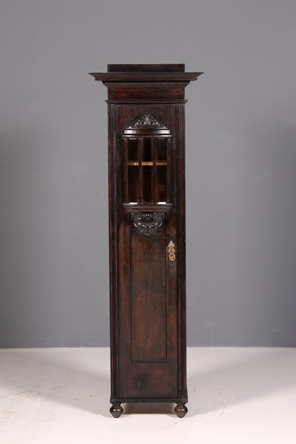 Magnifique vitrine Art nouveau, bibliothèque ancienne, vaisselier, vitrine en verre, armoire ancienne, 1 sur 2