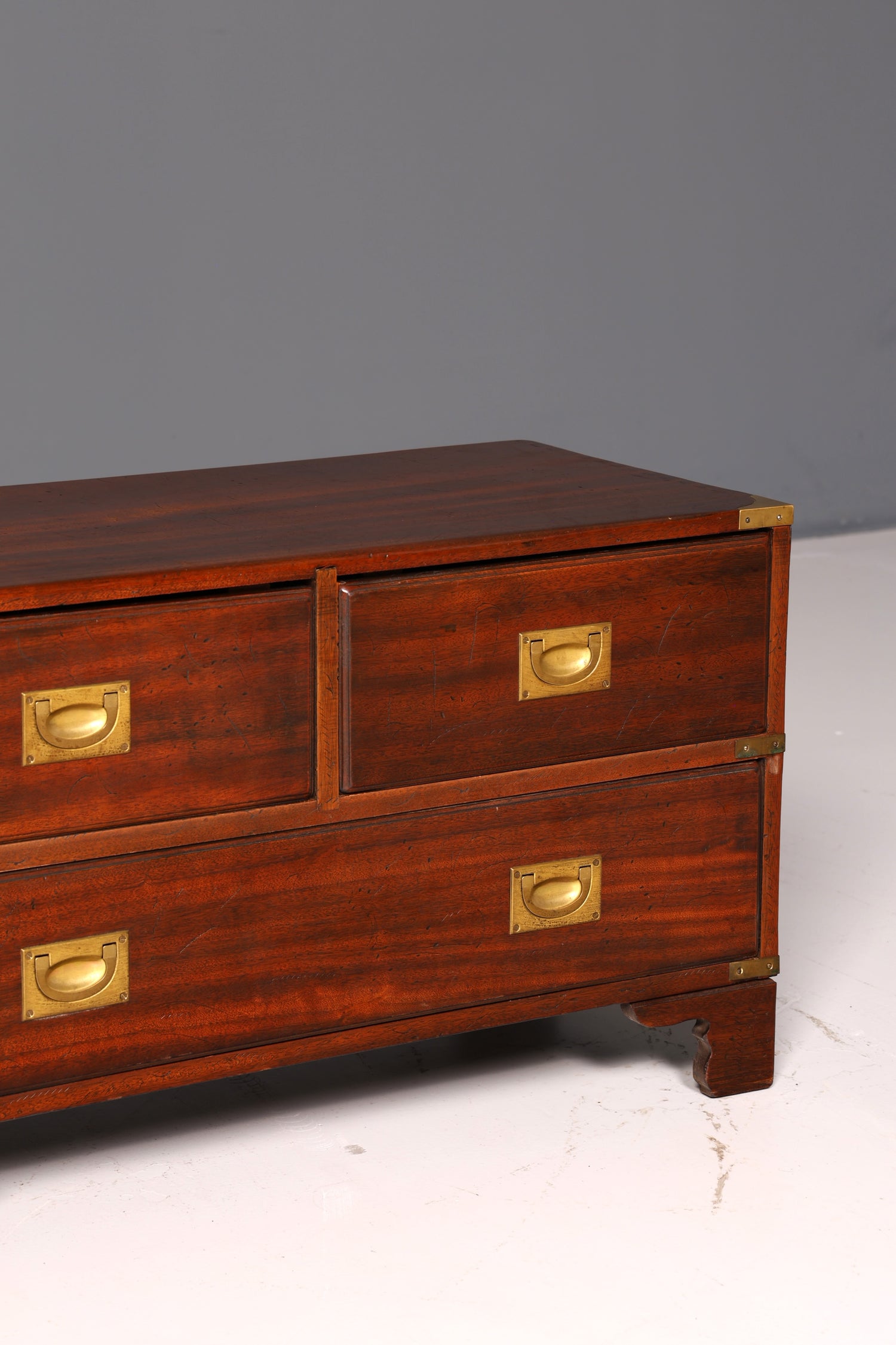 Beautiful Maritime Chest of Drawers, English Military Chest, Linen Dresser, Antique Solid Wood