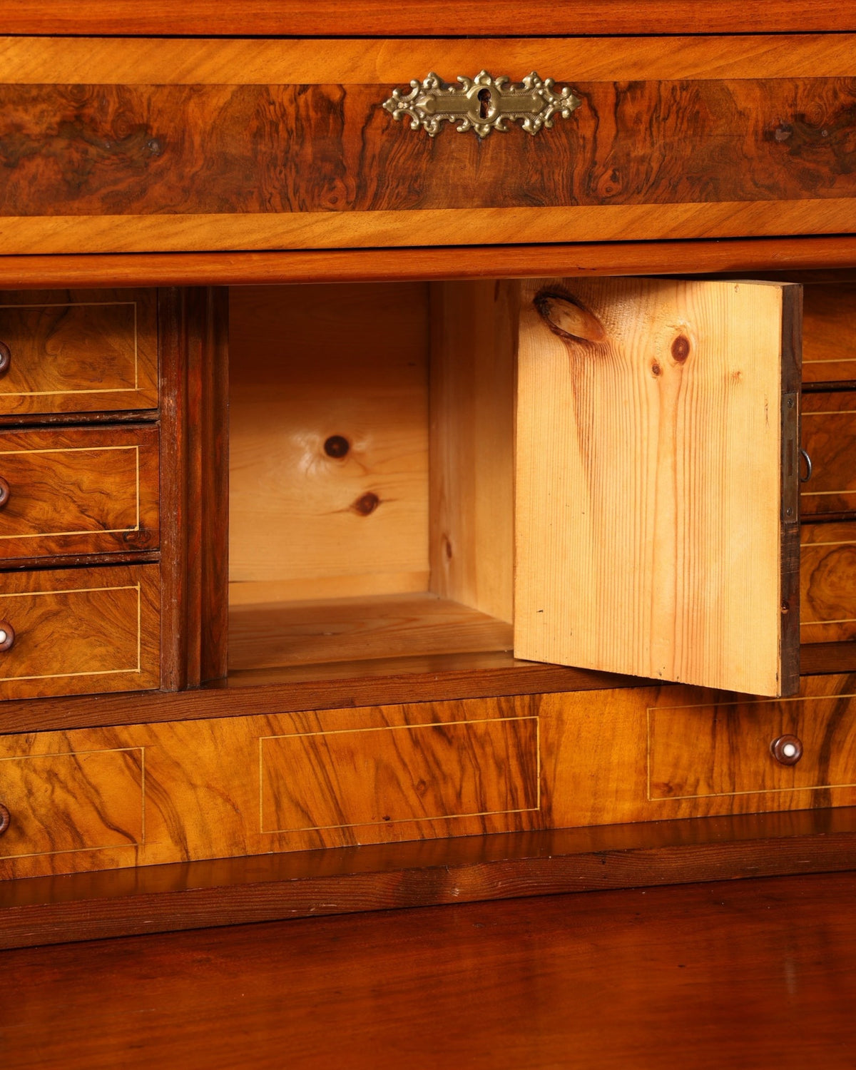 Stilvoller Gründerzeit Sekretär Vertiko Highboard Jugendstil Kommode Schrank um 1880