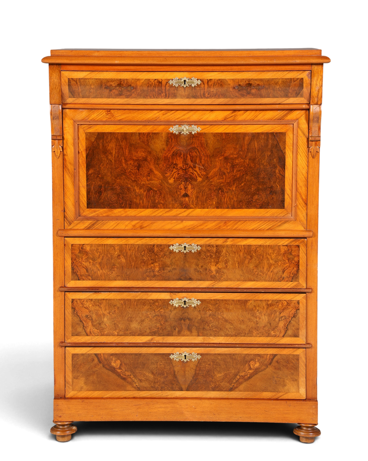 Stilvoller Gründerzeit Sekretär Vertiko Highboard Jugendstil Kommode Schrank um 1880