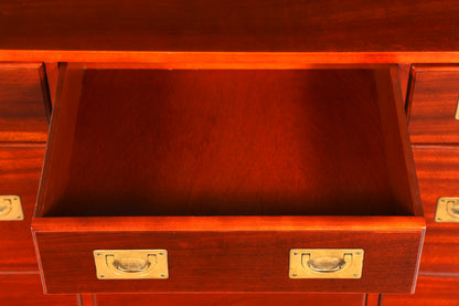 Traumhaftes XXL Maritim Sideboard Englische Schiffs Kommode Englisch Antik Schrank Military Chest