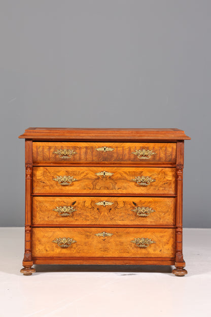 Wunderschöne Gründerzeit Kommode Louis Philippe Nussbaum Schubladen Kommode Sideboard um 1880