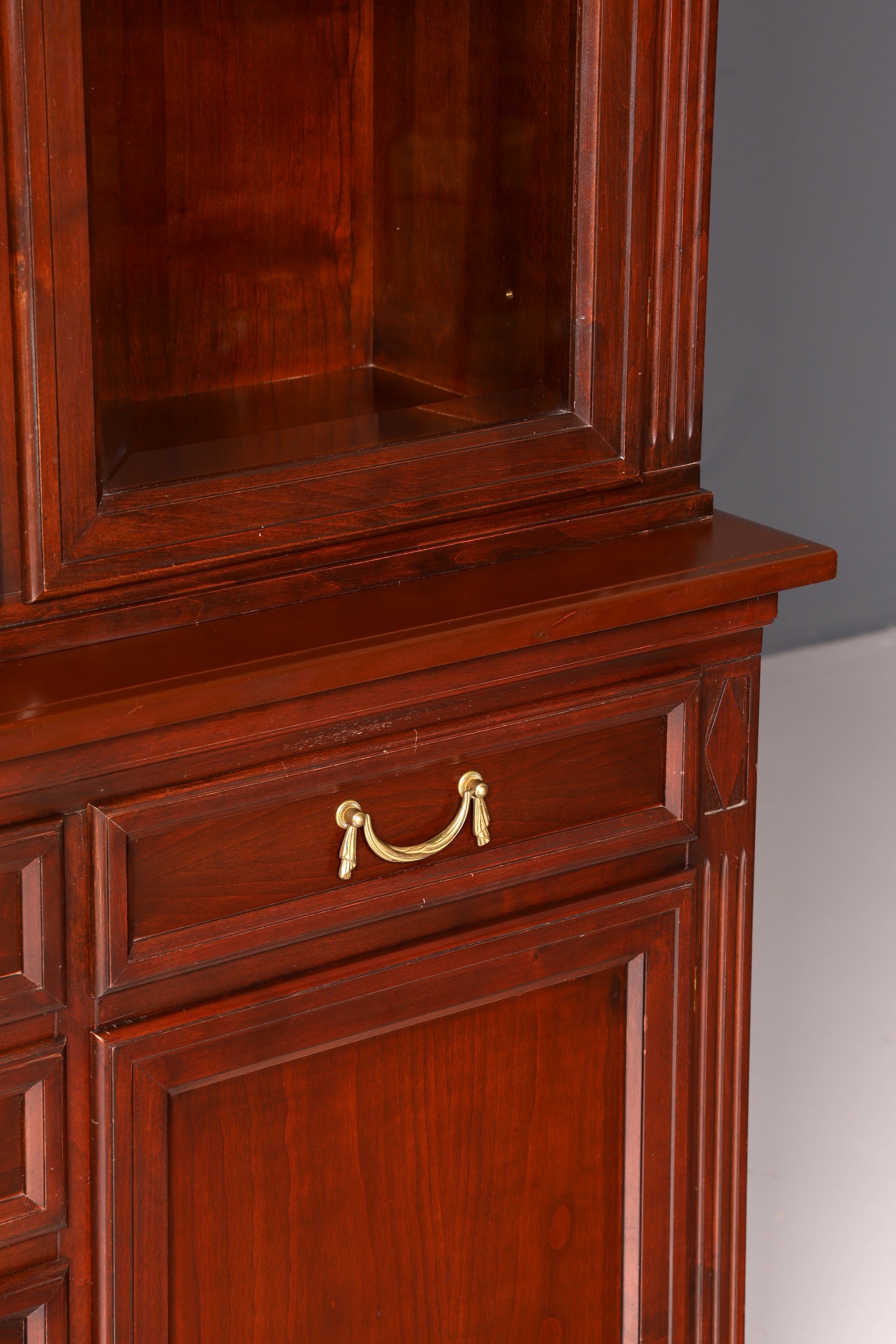 Magnifique vitrine originale Selva Villa Borghese, style antique, en bois massif, buffet, armoire de bibliothèque