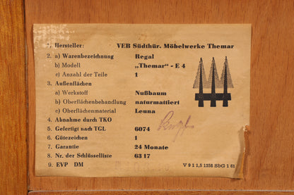Magnifique bibliothèque vintage des années 60, étagère autoportante rétro, rangement pour livres, 1 sur 2