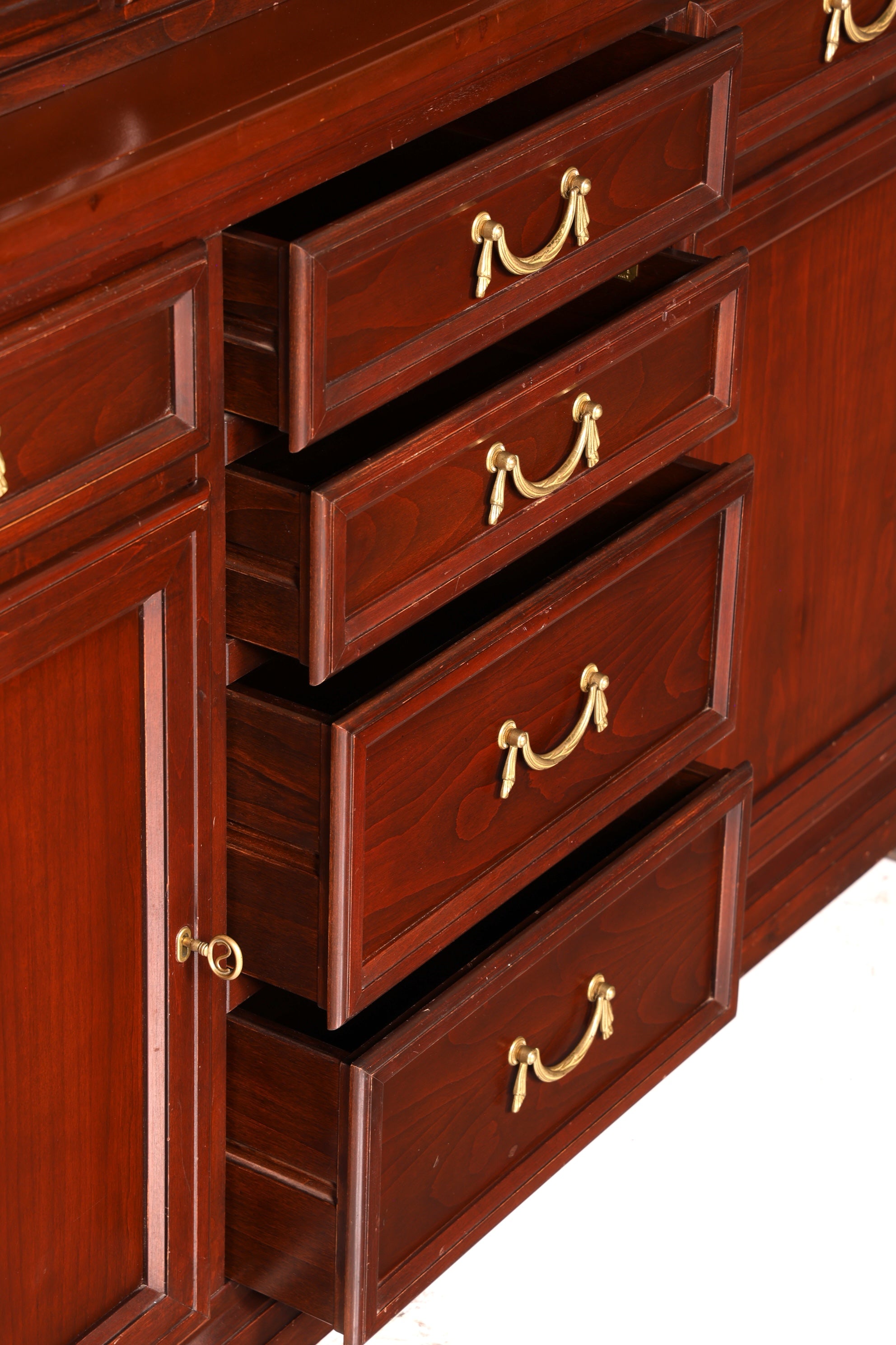 Magnifique vitrine originale Selva Villa Borghese, style antique, en bois massif, buffet, armoire de bibliothèque