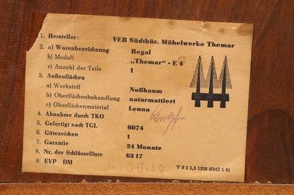 Magnifique bibliothèque vintage des années 60, étagère autoportante rétro, rangement pour livres, 2 sur 2